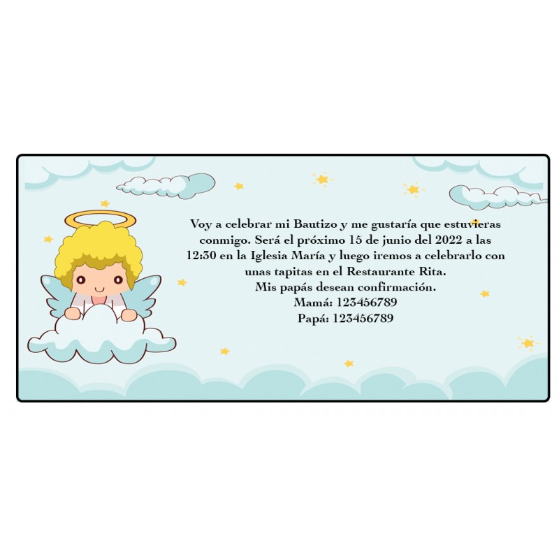 Invitaciones De Bautizo Niño Angelito Invitaciones De Bautizo Niño Angelito