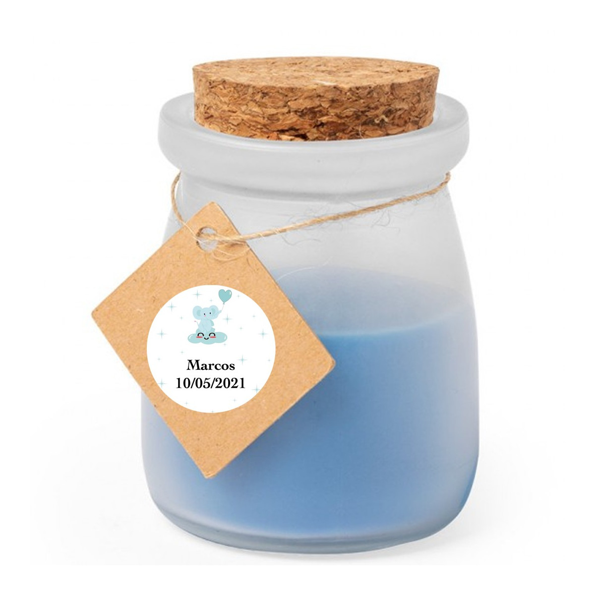 Detalles Bautizo Niños Vela Aromática Personalizada