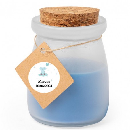 Vela Bautizo Aromática Personalizada Niño