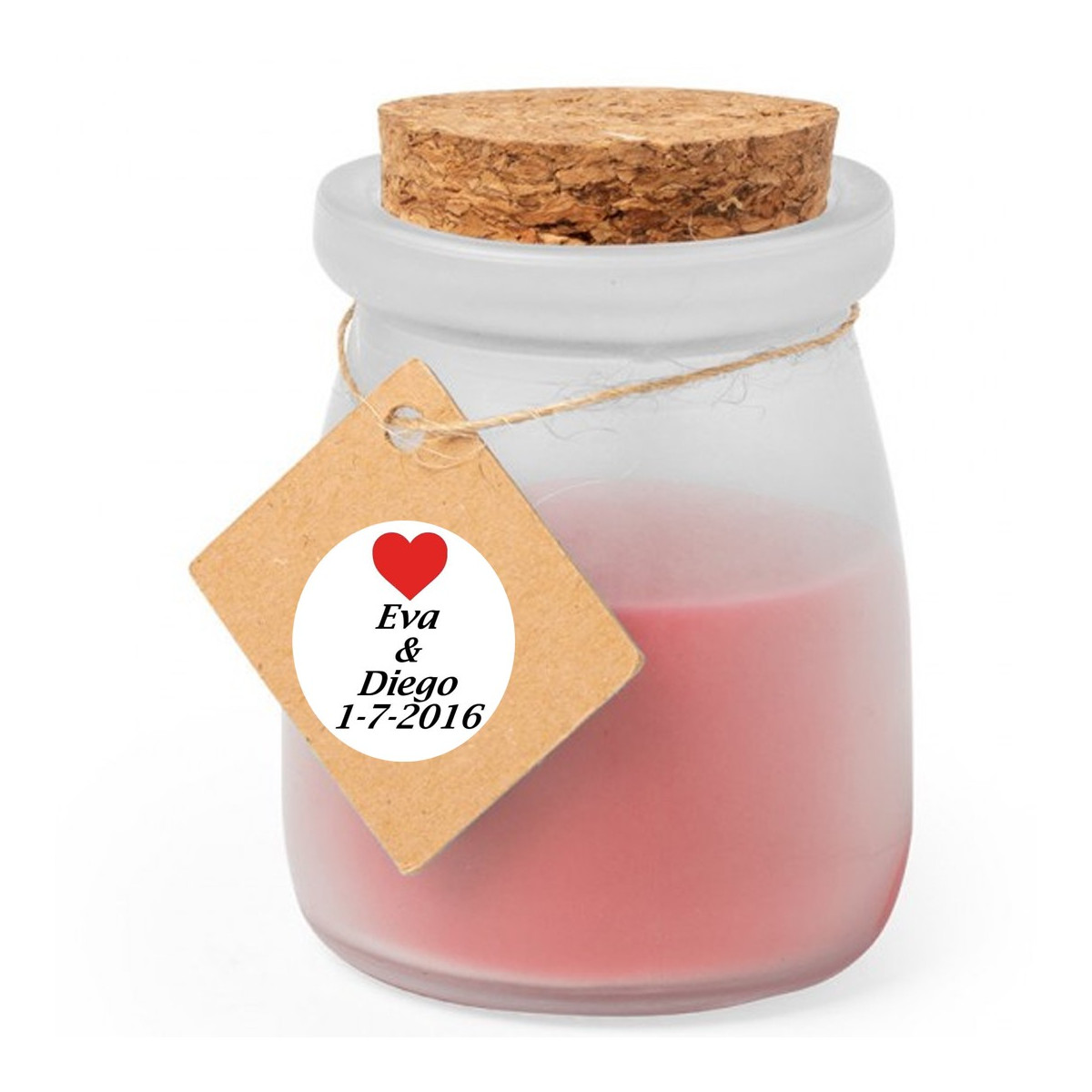 Vela aromática personalizada boda