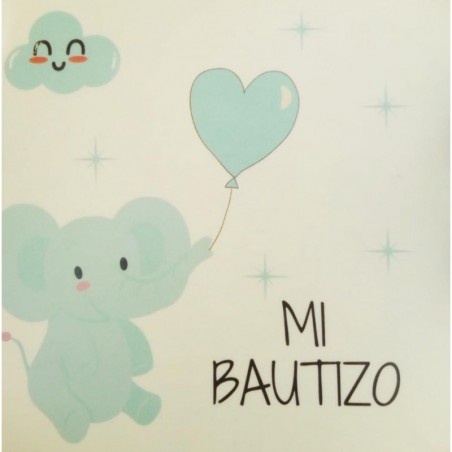 Vela aromática celeste con tapa personalizada para butizo