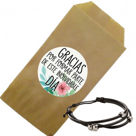 Pulsera Hombre En Sobre Kraft Con Dedicatoria