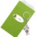 Llavero Niño Comunión En Sobre Kraft Verde Personalizado