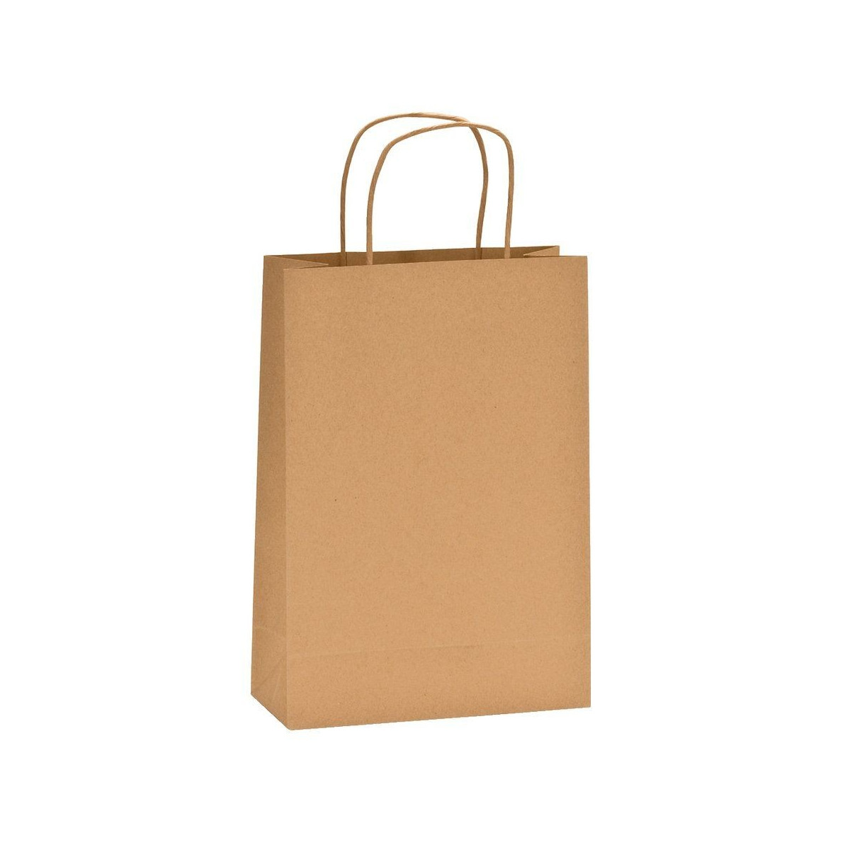 Bolsa papel kraft con asas rizadas