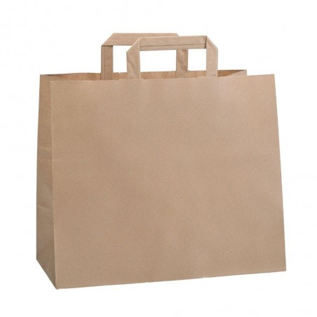 Bolsa Kraft Grande De Asa Plana