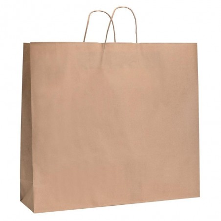 Bolsa Kraft Grande De Asa Rizada