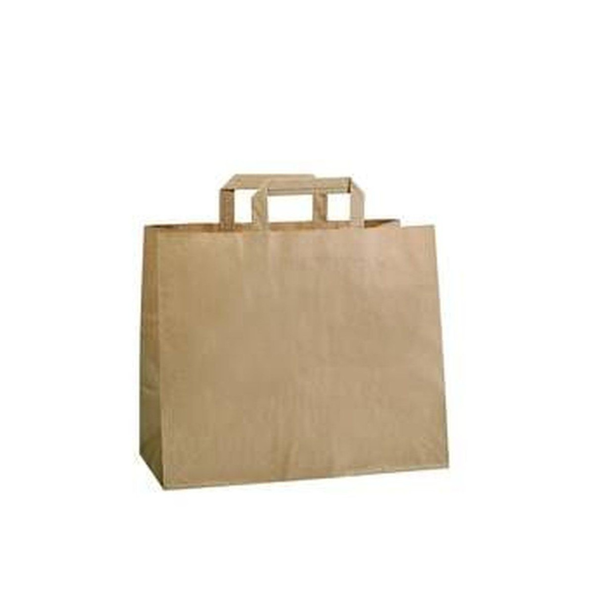 Bolsa kraft de asa plana