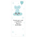 Adhesivo Personalizado Con Frase, Fecha Y Nombre Para Bautizo Niño O Baby Shower