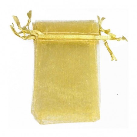 Pulsera niña en bolsa de organza dorada personalizada para comunión