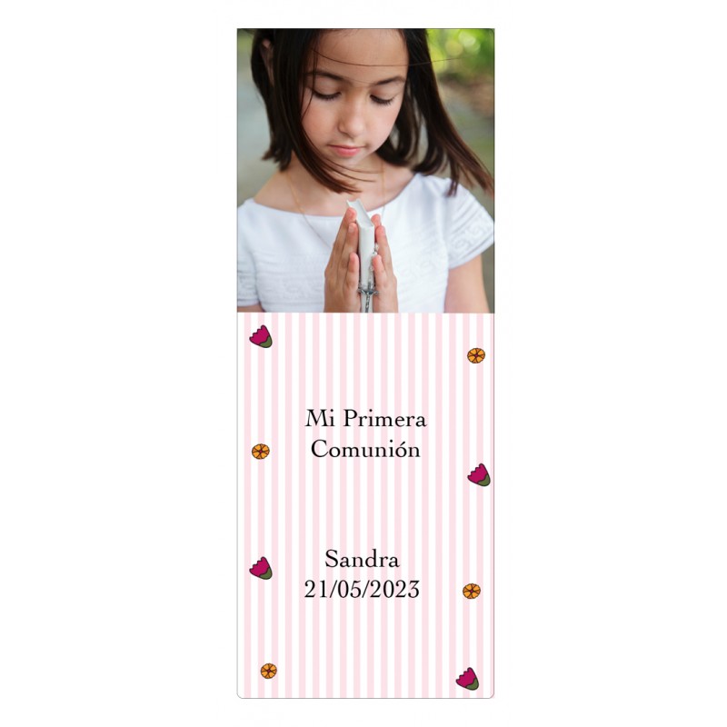 Adhesivo Comunión Niña Personalizado Con Foto Adhesivo Comunión Niña Personalizado Con Foto