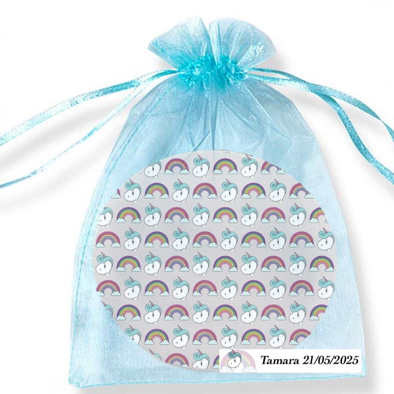 Espejo Unicornio En Bolsa De Organza Personalizada Para Invitados Espejo Unicornio En Bolsa De Organza Personalizada Para Invitados