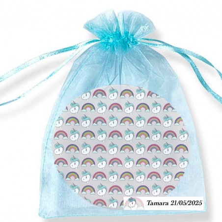 Espejo Unicornio En Bolsa De Organza Personalizada Para...