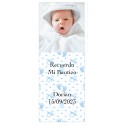 Adhesivo Celeste Con Foto Personalizado Para Bautizo