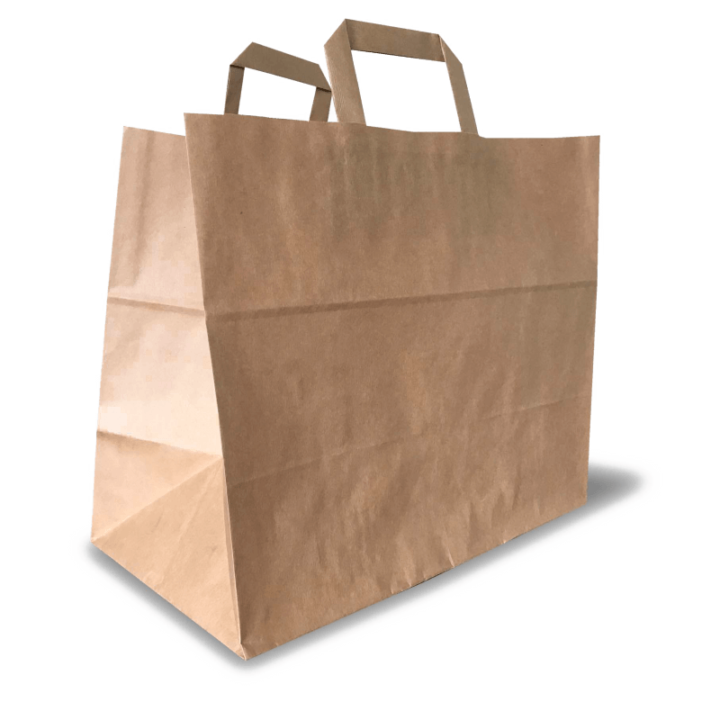 Bolsas papel take away kraft liso