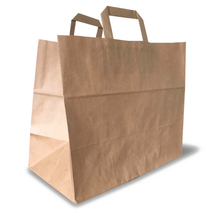 Bolsas Papel Take Away Kraft Liso