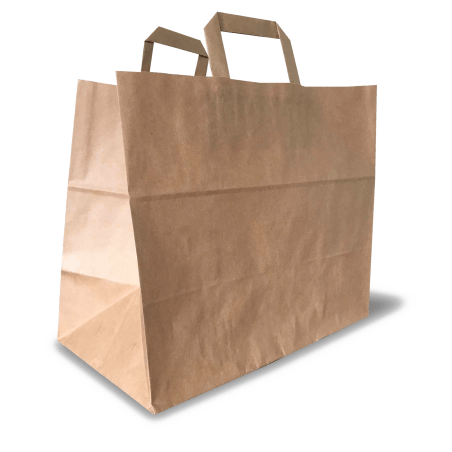 Bolsas papel take away kraft liso