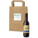 Botella De Vino En Bolsa De Papel Con Adhesivo De Frase