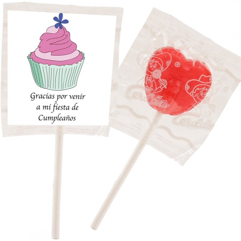 Piruleta para cumpleaños