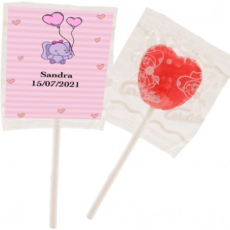 Piruleta Personalizada Para Bautizo Niña