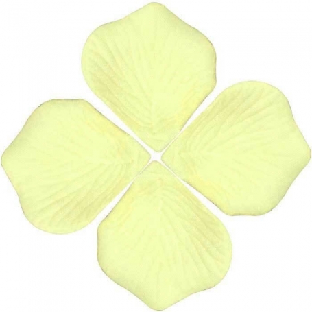 Pétalos de Rosa Artificiales en Color Crema para Decoración de Eventos