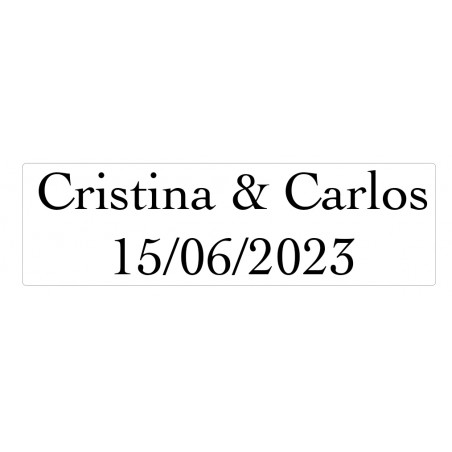 Abanico monedero y bolígrafo en caja flamenco personalizada con nombre y fecha