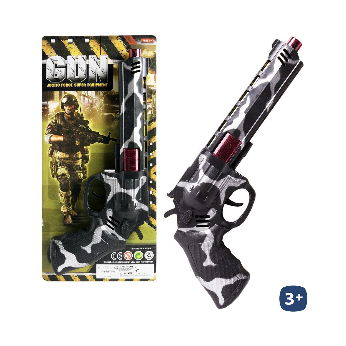 Pistola chispas camuflaje 30 cm