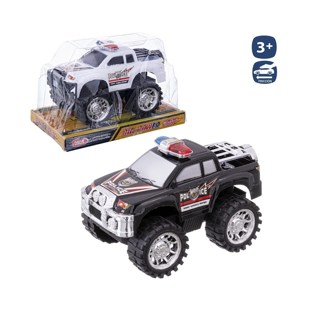 Coche fricción pick up burbuja 2 modelos surtidos 15 x 10 cm