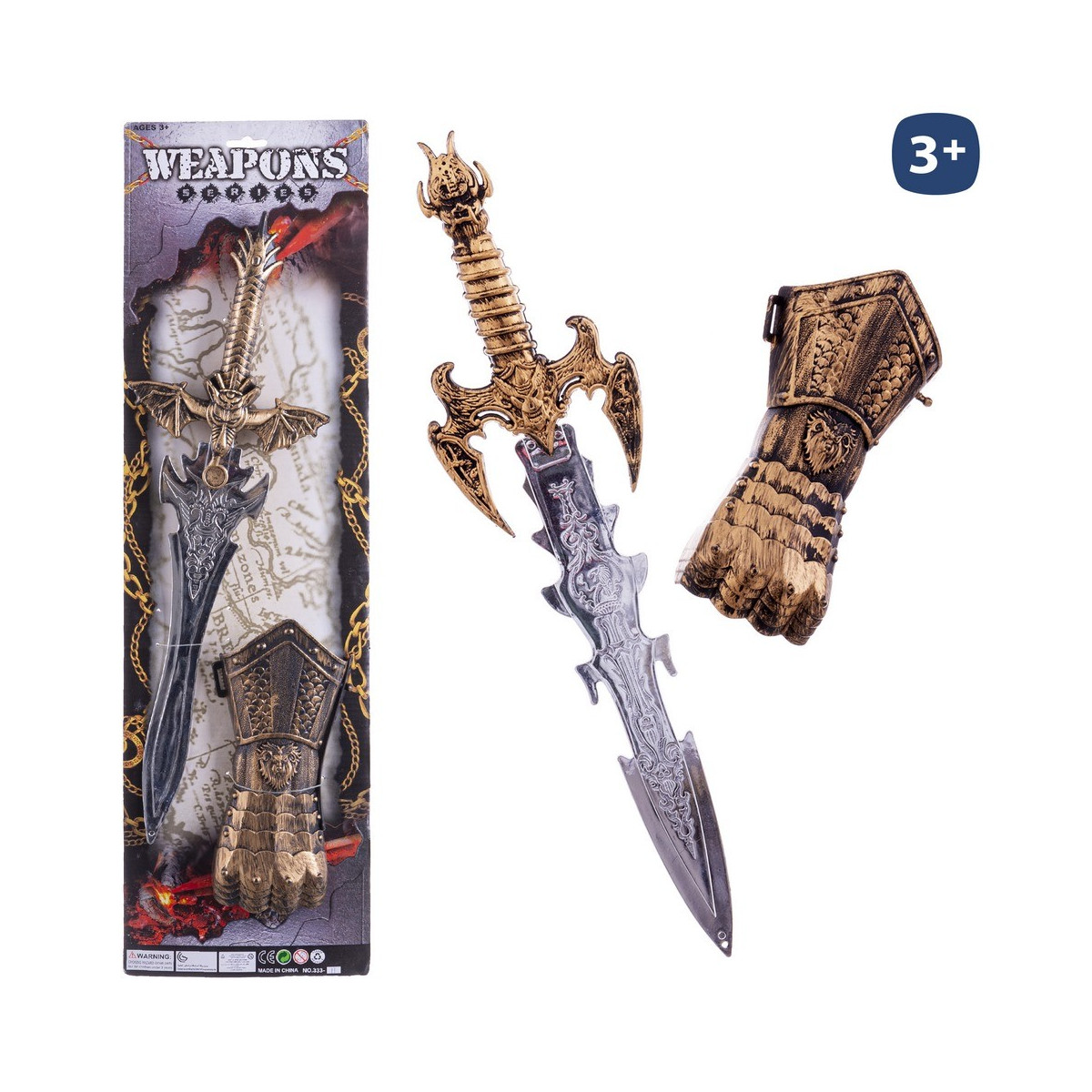Espada medieval + puño 48 cm