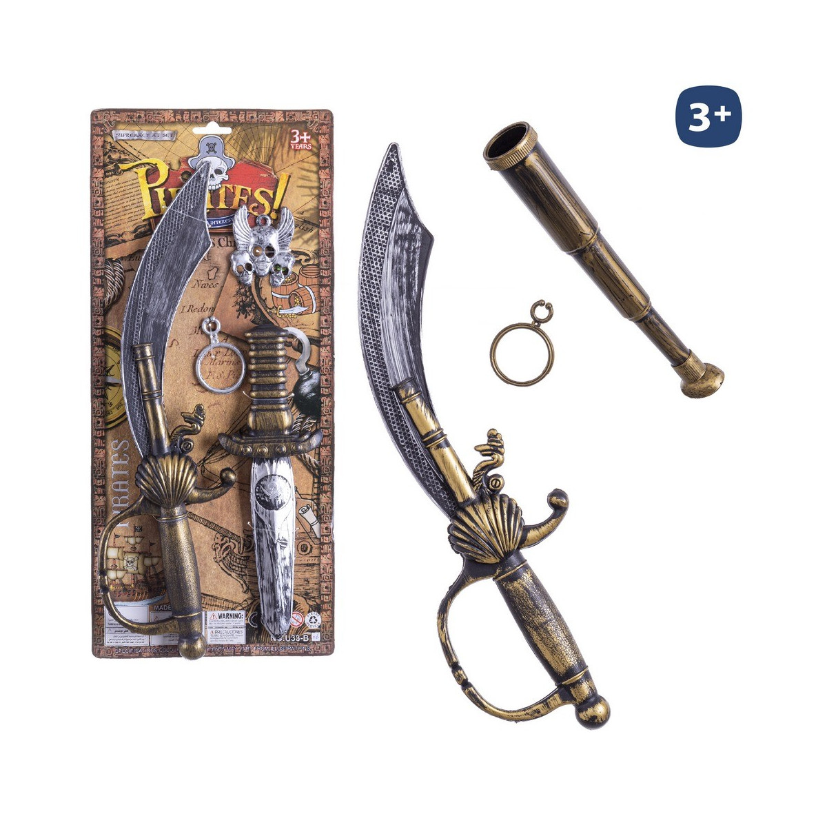 S 4 conjunto pirata con accesorios 40 cm