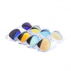 Gafas de Sol espejo montura transparente