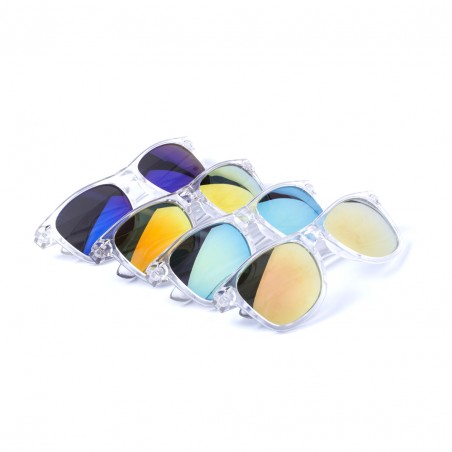 Gafas de sol espejo montura transparente