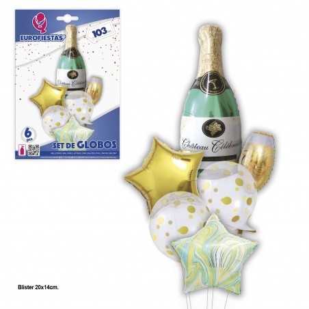 Set globos botella cava