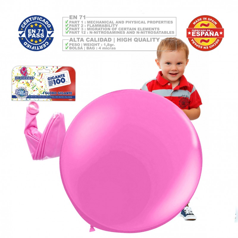Globos Gigante 100cm Rosa Paq24.c 288 Globos Gigante 100cm Rosa Paq24.c 288