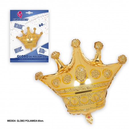 Globo Poliamida Corona Oro 60x60cm