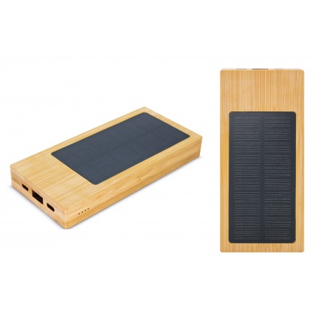 Cargador Solar De Bambu naples