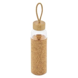Botella Cristal Tapon Bambu corcho