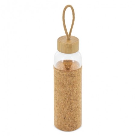 Botella cristal tapon bambu corcho