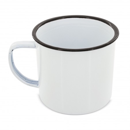 Mug Metálica Esmaltada retro Reborde
