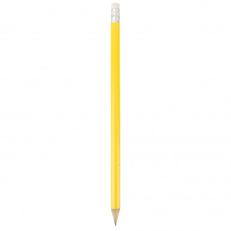 Lapiz Goma Amarillo Madera