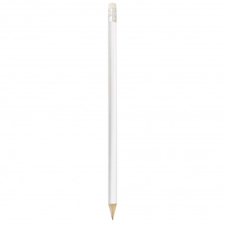 Lapiz Goma Blanco Madera