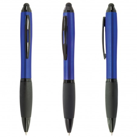 Bolígrafo azul metalizado