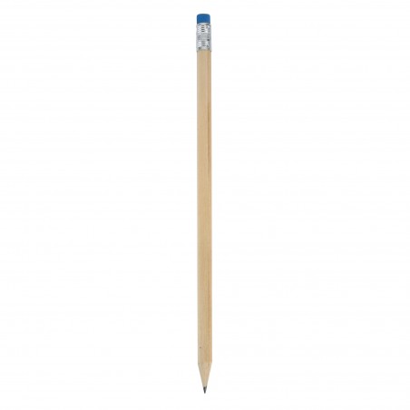 Lapiz Madera Con Goma Color Azul