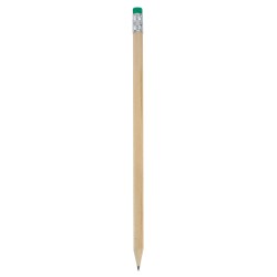 Lapiz Madera Con Goma Color Verde
