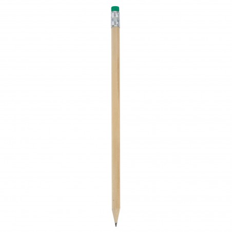 Lapiz Madera Con Goma Color Verde