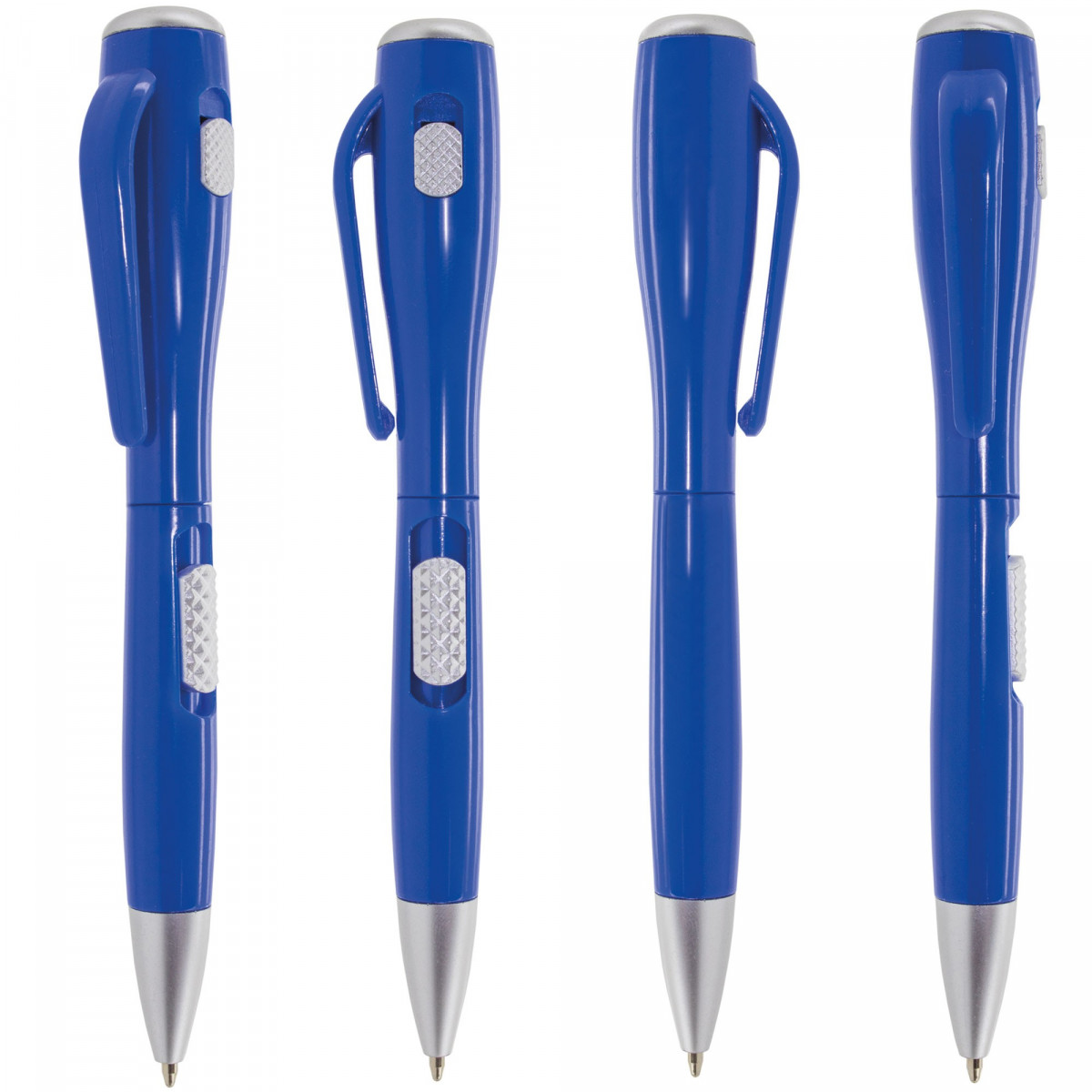 Bolígrafo azul original con linterna