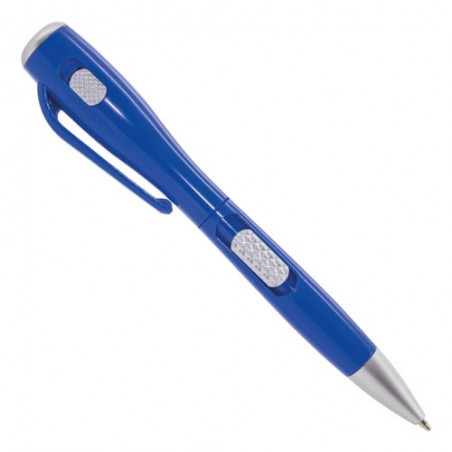 Bolígrafo azul original con linterna