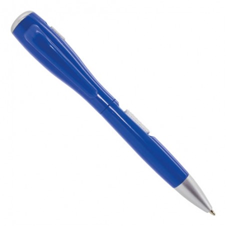 Bolígrafo azul original con linterna