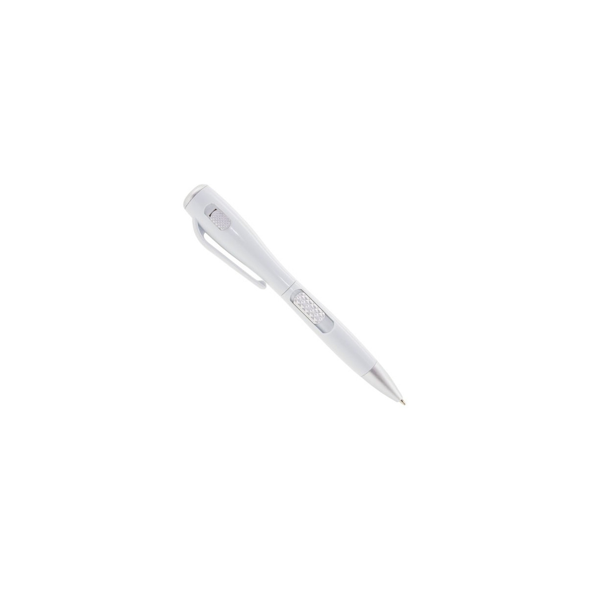 Bolígrafo blanco original con linterna