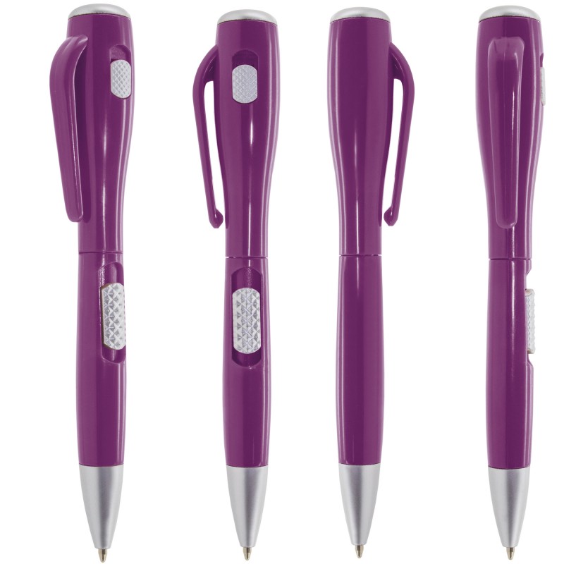 Bolígrafo Morado Original Con Linterna Bolígrafo Morado Original Con Linterna