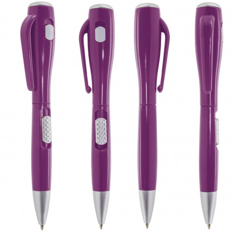 Bolígrafo Morado Original con Linterna